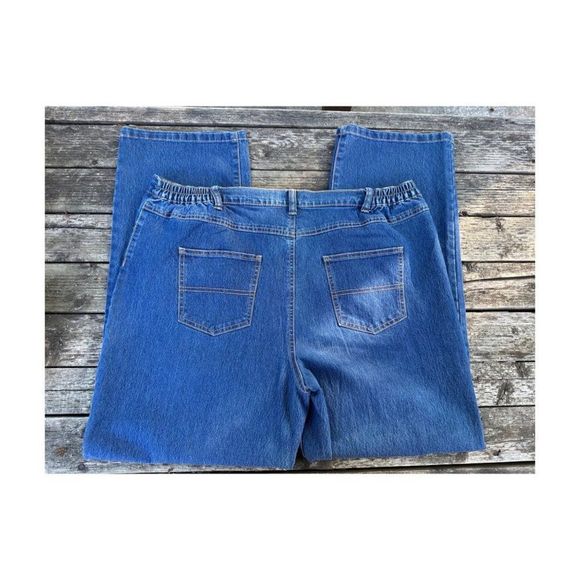 Wardrobe Essentials Curvy Denim Jeans Northern Reflections Stretch Straight Sz18 - Picture 3 of 4